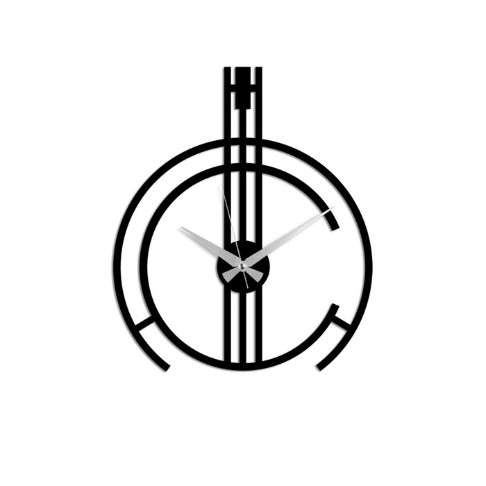 Wallity Reloj de Pared Decorativo de Metal Negro